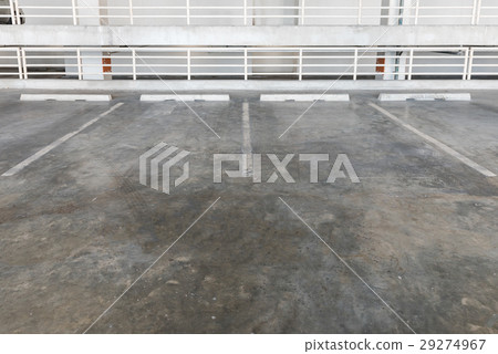 interior of parking garage with car 29274967