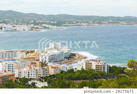 Hillside views of St Antoni de Portmany, Ibiza. Hillside views of St Antoni de Portmany, Ibiza. 29275671
