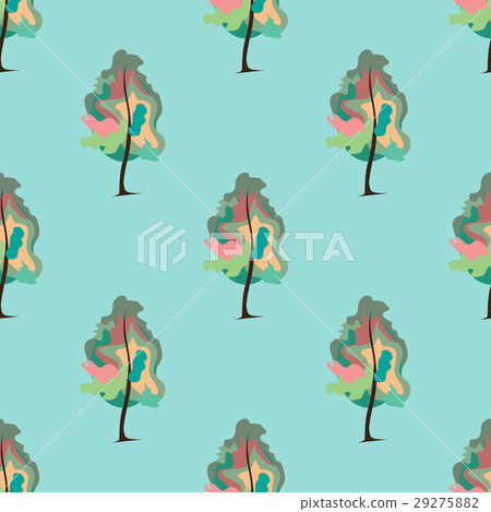 Abstract art tree seamless pattern Abstract art tree seamless pattern 29275882