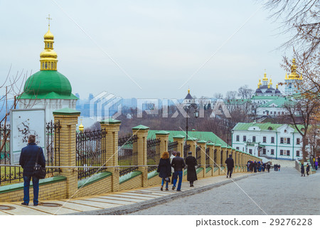 people walk in pecherska lavra 29276228