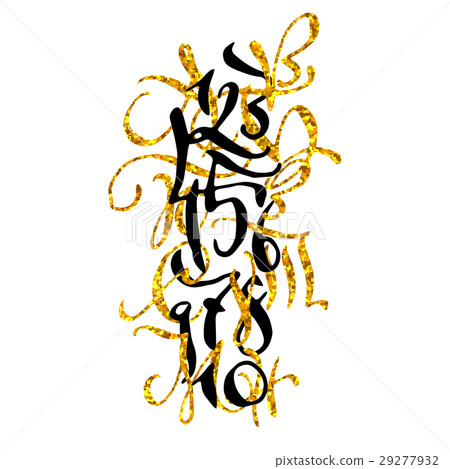 Golden hand drawn high quality calligraphy poster Golden hand drawn high quality calligraphy poster 29277932
