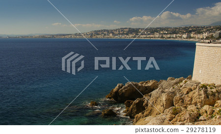 Coasline in Nice town, France. 29278119