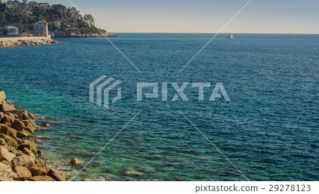 Coasline in Nice town, France. 29278123