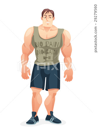 Cartoon bodybuilder. - Stock Illustration [29279560] - PIXTA