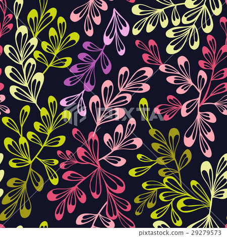 Seamless floral pattern in doodle style. 29279573
