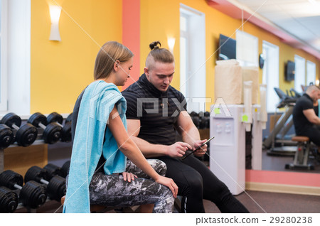 fitness, sport, exercising, technology and diet 29280238