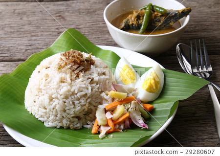 Nasi dagang, a traditional Malaysian meal Nasi dagang, a traditional Malaysian meal 29280607