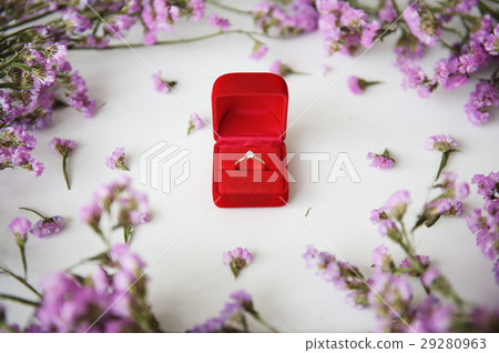 Ring Proposal Romance Flower Petal 29280963