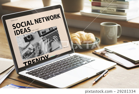 Social Media Blog Ideas Concept 29281334
