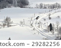 Brannam station in winter and ordinary train arriving 29282256