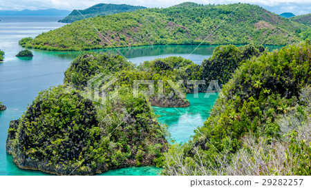 Rock Islands in Peanemo, Raja Ampat, West Papua Rock Islands in Peanemo, Raja Ampat, West Papua 29282257