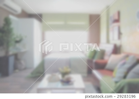 Blurred background colorful bedroom with sofa 29283196