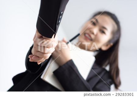 Businesswoman Shaking Hands In Office Businesswoman Shaking Hands In Office 29283301