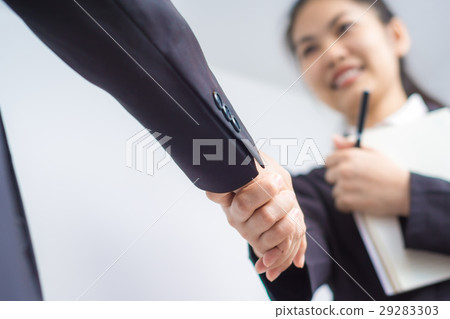 Businesswoman Shaking Hands In Office Businesswoman Shaking Hands In Office 29283303