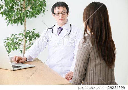 醫生和女性患者檢查 29284599