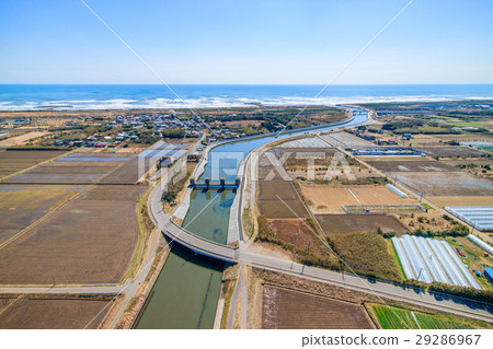 Aki City Yoshizaki Asahi shi Jinguji Temple附近的空中 29286967