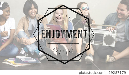 Enjoyment Vintage Vector Graphic Concept 29287179
