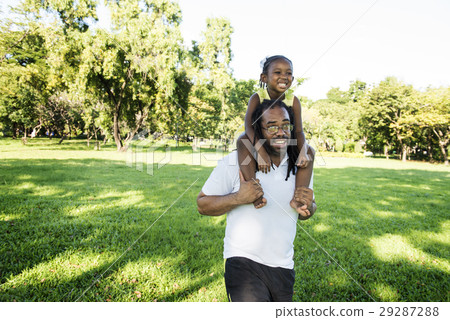 Father and Daughter Walking Field Nature Togetherness Family 29287288