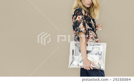 Woman Cheerful Studio Portrait Concept 29288864