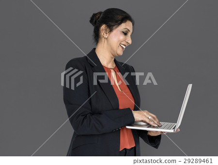 Indian Asian Woman Business Laptop Concept 29289461