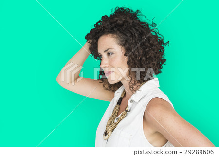 Caucasian Woman Casual Side View Caucasian Woman Casual Side View 29289606