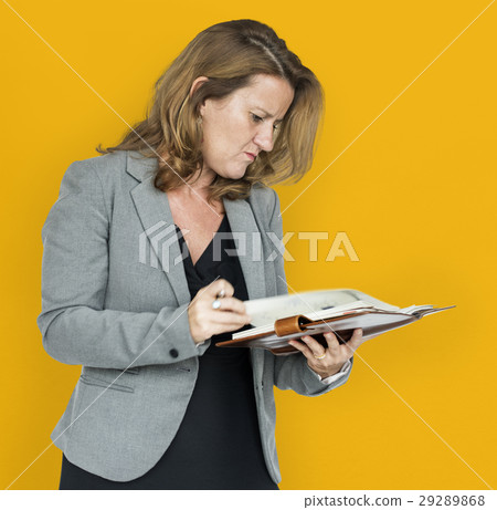 Businesswoman Document Stress Working Portrait 29289868