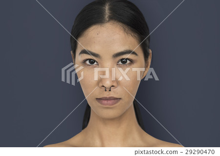 Woman Pierced Nose Ring Confidence Self Esteem Portrait Woman Pierced Nose Ring Confidence Self Esteem Portrait 29290470