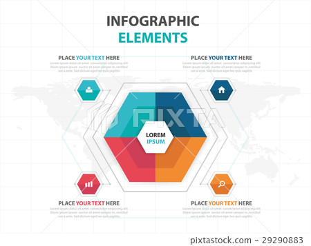 colorful hexagon business Infographics elements colorful hexagon business Infographics elements 29290883
