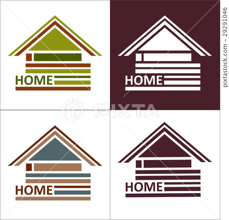 Real estate symbols - roofs of houses and Real estate symbols - roofs of houses and 29291046