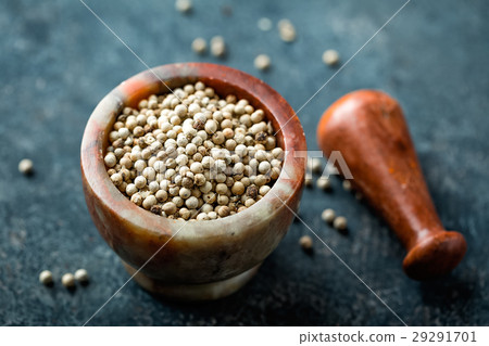 White pepper on dark background 29291701