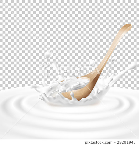 Vector illustration of a wooden spoon in the 29291943