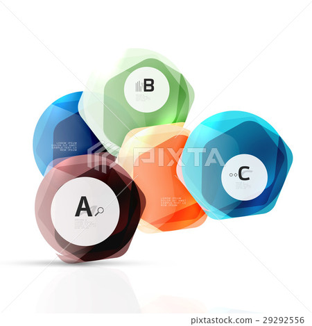 Abstract geometrical hexagon banner 29292556