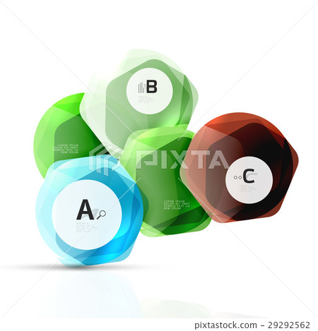 Glass modern geometrical hexagon abstract 29292562