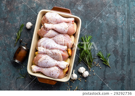 Raw uncooked chicken legs, drumsticks Raw uncooked chicken legs, drumsticks 29292736