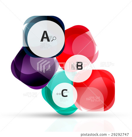 Isolated glossy shiny squares template 29292747