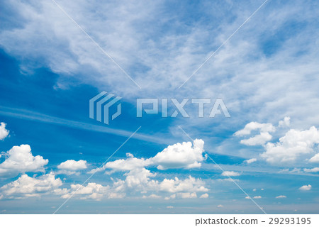 blue sky and white cloud fluffy 29293195
