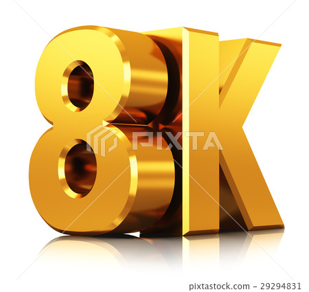 8K UltraHD TV technology logo 29294831