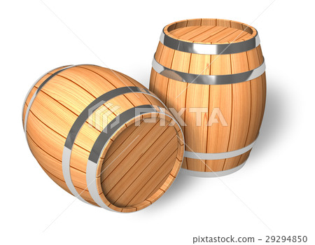 Two wooden barrels Two wooden barrels 29294850