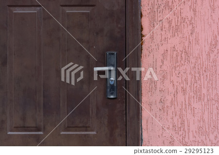 Close up of Brown front door Close up of Brown front door 29295123