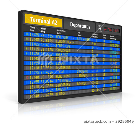 Airport departure board 29296049