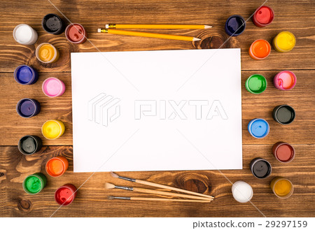 Back to school - the jars of gouache and paper 29297159