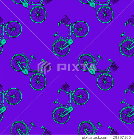 Vector Bicycle with Cart 29297160