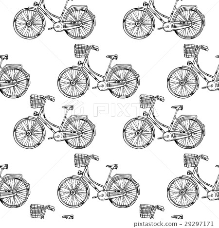 Vector Bicycle with Cart 29297171