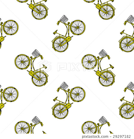 Vector Bicycle with Cart 29297182