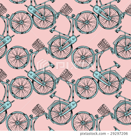 Vector Bicycle with Cart 29297206