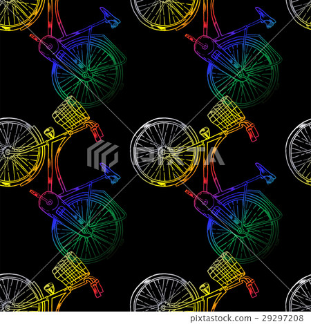 Vector Bicycle with Cart 29297208