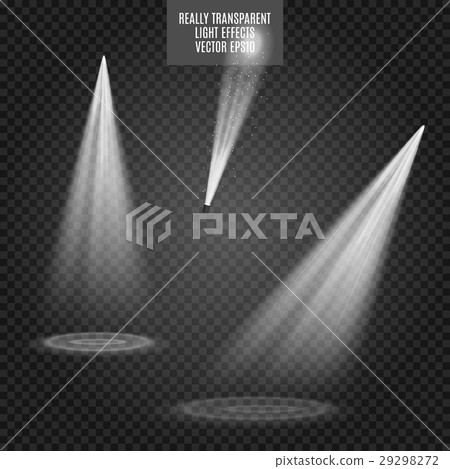Vector Spotlights. Light Effects. White glow - Stock Illustration ...