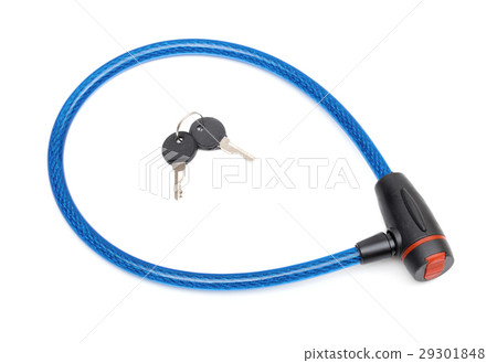 cable lock on the white background cable lock on the white background 29301848