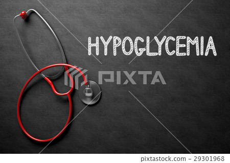 Hypoglycemia Handwritten on Chalkboard. 3D Hypoglycemia Handwritten on Chalkboard. 3D 29301968