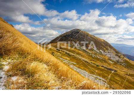 walking trail in Bieszczady mountain in Poland 29302098